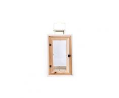 Lampion d'exterieur - lanterne d'exterieur lanterne en bois et métal - 42 cm