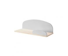 Etagère enfant en bois brut et laqué l65cm karibou gris