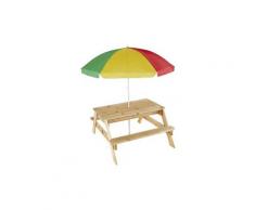 Table de pique-nique enfant avec parasol