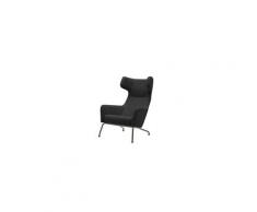 Fauteuil havana à oreilles en microfibre gris anthracite softline