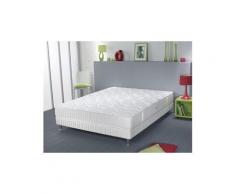 Simmons - ensemble matelas ressorts ensachés garnissage latex milan + sommier tapissier 160x200