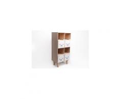 Etagère enfant ourson - l. 40 x h. 82 cm - blanc