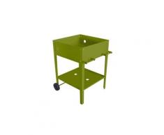 Carre potager - table potagere carré potager sur pieds - 55 x 55 x 80 cm - vert