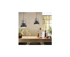 Plafonniers 2 pcs gris rond e27