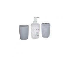 Set de salle de bain pour enfant - ourson - gris