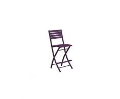 Chaise haute pliante marius de jardin aubergine