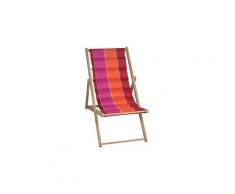 Chilienne pliante multipositions avec toile rouge matelassée amovible j adore