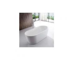 Baignoire ã®lot ovale - acrylique blanc - 140x70 cm - naples