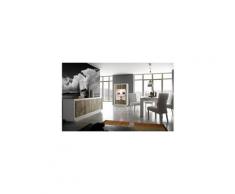 Salle à manger complète planches bois - rimini n°1 - l 137 x l 90 x h 79 - neuf
