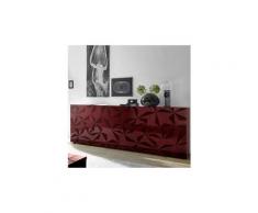 Enfilade 4 portes design rouge laqué nino 3