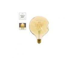 Ampoule led globe irrégulière verre ambré culot e27