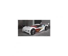 Lit enfant voiture le mans blanc 90x200