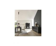 Salle a manger design gris laqué buffet 241 cm nerina 2