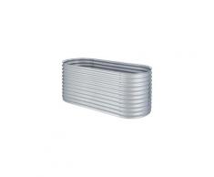 High grow carré potager surélevé plantations 2,0 m zinc-alu argenté