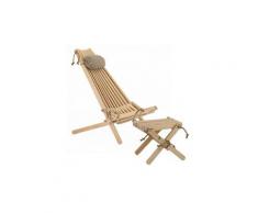 Chilienne scandinave avec repose-pieds mélèze