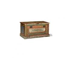 Banc/coffre 1/2 places en bois massif multicolore l.85cm cs2448321