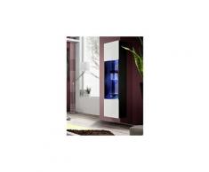 Vitrine led murale design "fly iii" 170cm blanc & noir