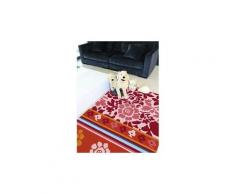Tapis chambre 70s folk fusion orange 120 x 180 cm tapis de salon moderne design par arte espina