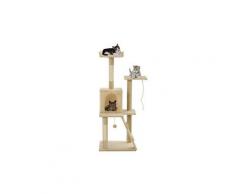Arbre à chat avec griffoirs en sisal 120 cm beige