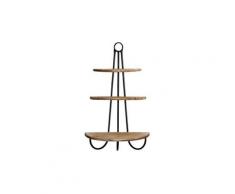 Petite étagère murale en bois et métal - dim : 30 x 17 x 50 cm -pegane-