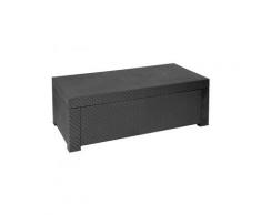 Coffre de jardin sophie ii en résine moulée anthracite - 117*63*43cm