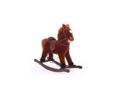 Cheval à bascule avec selle - h. 73 cm - marron