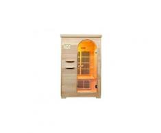 Sauna infrarouge 2 places gamme carbone talline ii - l120*p100*h190 cm - 1700w