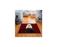 Tapis carré velours antidérapant imprimé animaux mr. Eagle - 135 x 135 cm