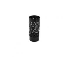 Porte parapluie en métal noir "feuilles" - l 22 x l 22 x h 52 cm -pegane-