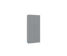 Icaverne - etagères et casiers à chaussures distingué armoire à chaussures gris 80 x 35,5 x 180 cm aggloméré