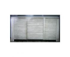 Enfilade avec 2 portes et 3 tiroirs, coloris chène champagne, 204.7 x 87.3 x 42 cm -pegane-