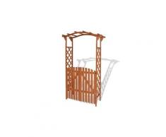Structures extérieures selection banjul arche pour jardin avec portique bois massif 120 x 60 x 205 cm