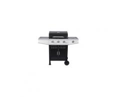 Barbecue cooking box barbecue a gaz paarl - 3 feux +1 latéral - grilles émaillées - 52 x 34 cm