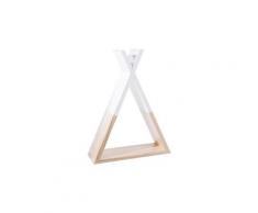 Etagère tipi pour enfant en pin coloris naturel et blanc - dim : l 30 x l 39 x h 10 cm - pegane -