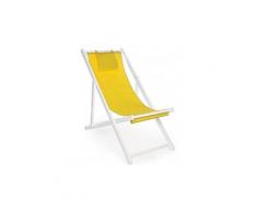 Chilienne en bois coloris jaune - dim : l 57 x p 99 x h 94 cm -pegane-
