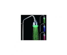 Douchette pommeau de douche plafond led indicateur lumineux de temperatures inox - yonis