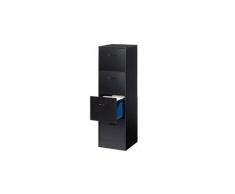 Classeurs à tiroirs dossiers suspendus hauteur 140 cm - noir
