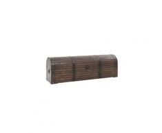 Coffre de rangement bois massif style vintage 120 x 30 x 40 cm