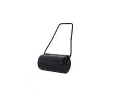 Rouleau à gazon jardin en acier avec poignée dim. 57l x 32l x 105h cm lestage max. 46 l noir