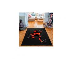 Tapis rectangulaire velours antidérapant imprimé animaux carol - 135 x 200 cm