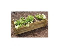 Carré potager rectangulaire avec croisillons et géotextile - 1.20 x 0.40 x 0.40 m