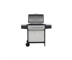 Electroménager de cuisine ensemble minsk barbecue au gaz avec 6 zones de cuisson inox argenté