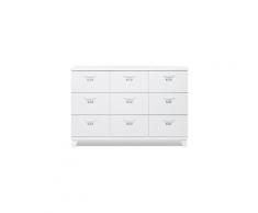 Buffet - bahut - enfilade factory buffet grainetier - style industriel - blanc - l 120 cm