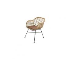 Chaise de jardin lisbon avec accourdoirs - jardideco