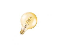 Icaverne ampoule - ampoule led - ampoule halogene globe led spirale filament e27 vintage edition 1906 - 125 mm - 5 w - ambré
