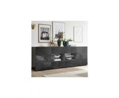 Enfilade 240 cm design gris laqué nerina 2