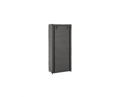 Armoire à chaussures en tissu coloris gris - dim : l 60 x p 30 x h 142 cm -pegane-
