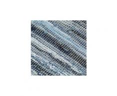 Icaverne - sets de table superbe napperons 6 pcs chindi denim bleu 30 x 45 cm coton