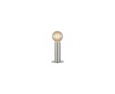 Lampe à poser industrielle tube argent