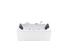 Baignoire d angle rectangulaire blanche, droit